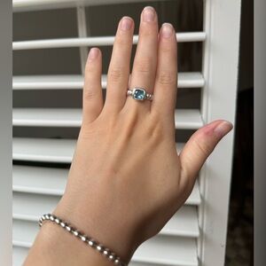 JOHN HARDY STERLING SILVER BEDEG COLLECTION SQUARE STATION RING